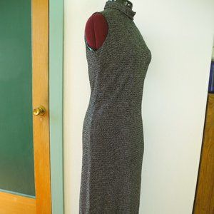 Vintage 80s Metallic Sparkly Sleeveless Maxi Dress